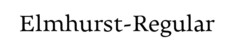 Elmhurst-Regular font preview