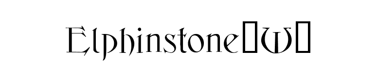 Elphinstoneâ„¢ font preview