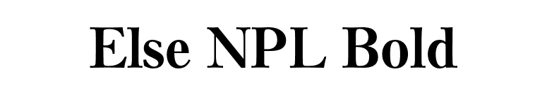 Else NPL Bold font preview