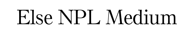 Else NPL Medium font preview