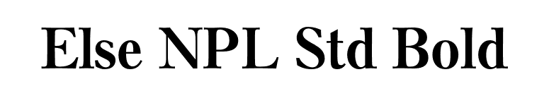 Else NPL Std Bold font preview