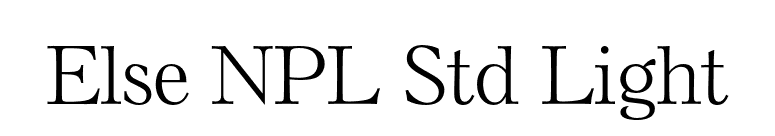 Else NPL Std Light font preview