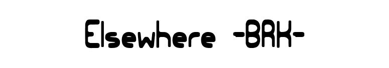 Elsewhere -BRK- font preview