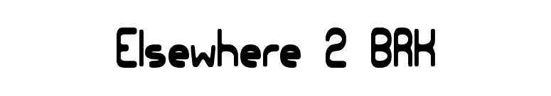 Elsewhere 2 BRK font preview
