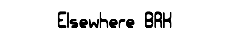 Elsewhere BRK font preview