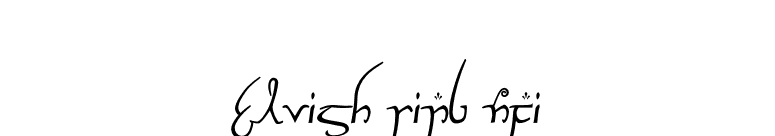 Elvish Ring NFI font preview