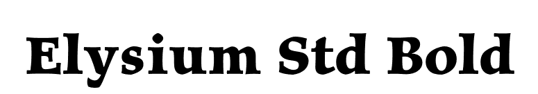 Elysium Std Bold font preview