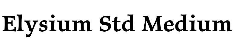 Elysium Std Medium font preview