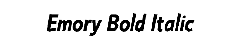 Emory Bold Italic font preview