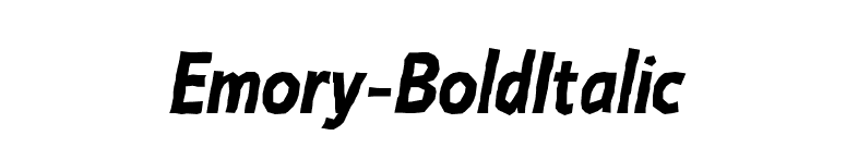 Emory-BoldItalic font preview