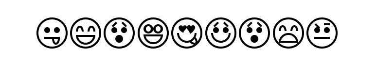 Emoticons font preview