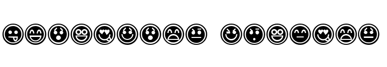 Emoticons Outline font preview