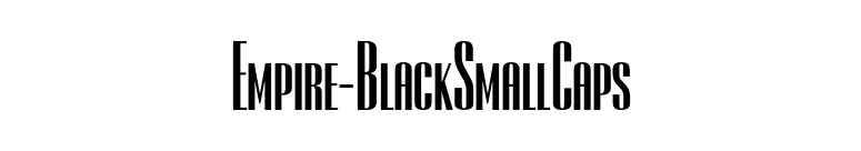 Empire-BlackSmallCaps font preview