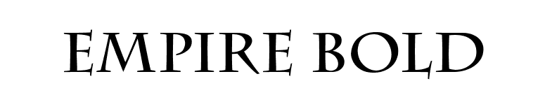 Empire Bold font preview