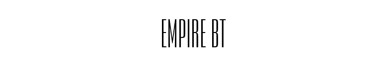 Empire BT font preview