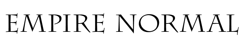 Empire Normal font preview
