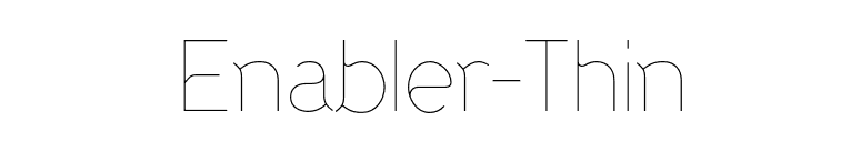 Enabler-Thin font preview