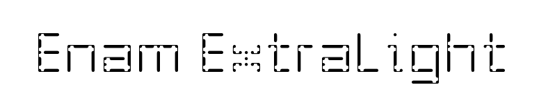 Enam ExtraLight font preview