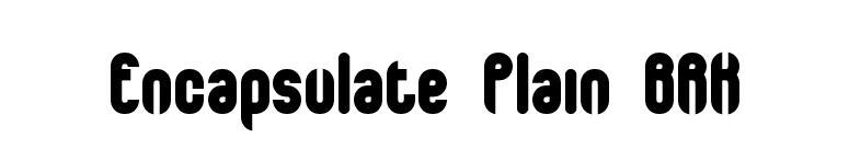 Encapsulate Plain BRK font preview