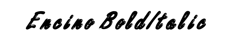 Encino BoldItalic font preview