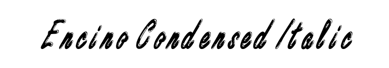 Encino Condensed Italic font preview