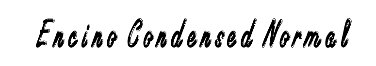 Encino Condensed Normal font preview