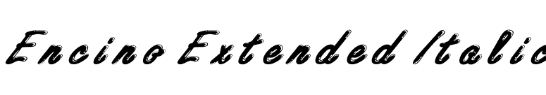 Encino Extended Italic font preview