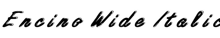 Encino Wide Italic font preview