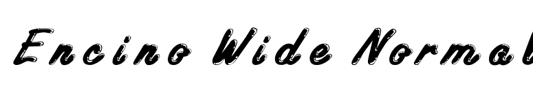 Encino Wide Normal font preview