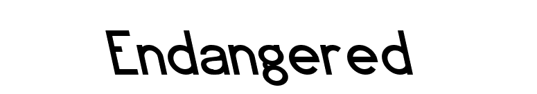 Endangered font preview