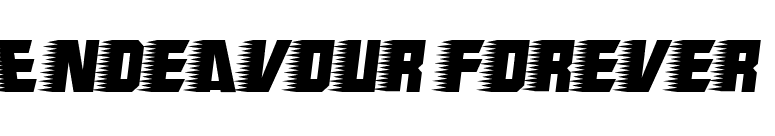 Endeavour forever font preview