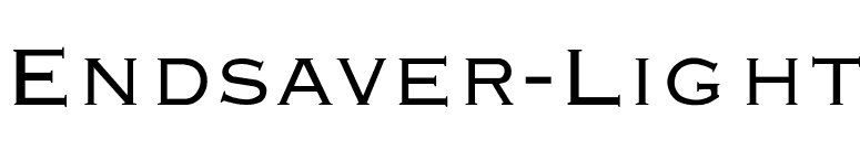 Endsaver-Light font preview