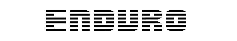 Enduro font preview