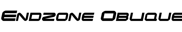 Endzone Oblique font preview