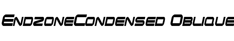 EndzoneCondensed Oblique font preview