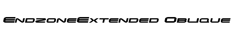 EndzoneExtended Oblique font preview