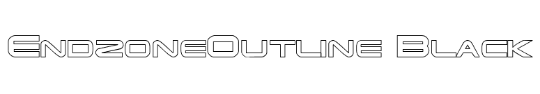 EndzoneOutline Black font preview