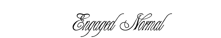 Engaged Normal font preview