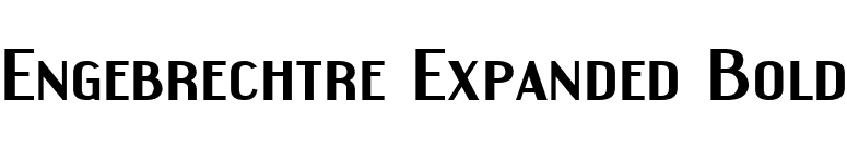 Engebrechtre Expanded Bold font preview