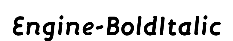 Engine-BoldItalic font preview