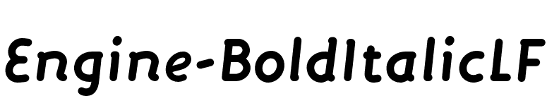 Engine-BoldItalicLF font preview