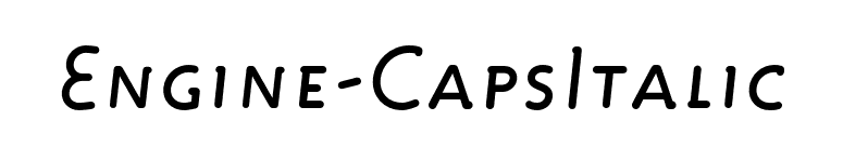 Engine-CapsItalic font preview
