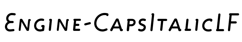 Engine-CapsItalicLF font preview