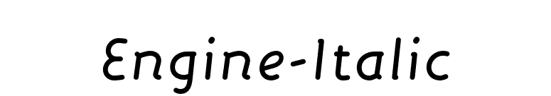 Engine-Italic font preview