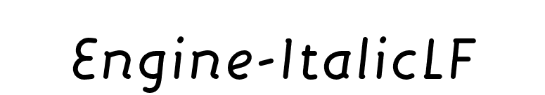 Engine-ItalicLF font preview