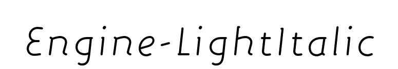 Engine-LightItalic font preview