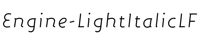 Engine-LightItalicLF font preview