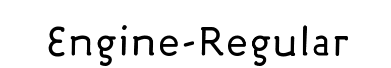 Engine-Regular font preview