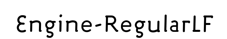 Engine-RegularLF font preview