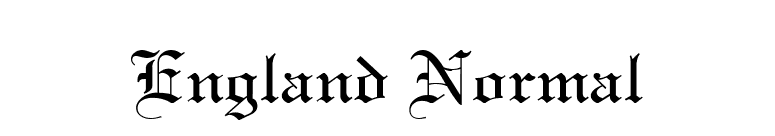 England Normal font preview